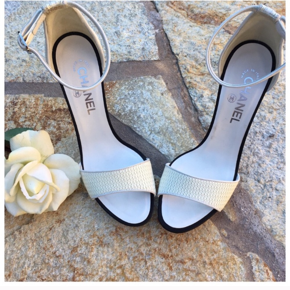 Classic Chanel Heels. Black, White and Cream.
